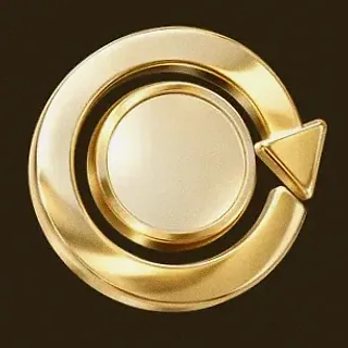 Gold circular arrow — Stay